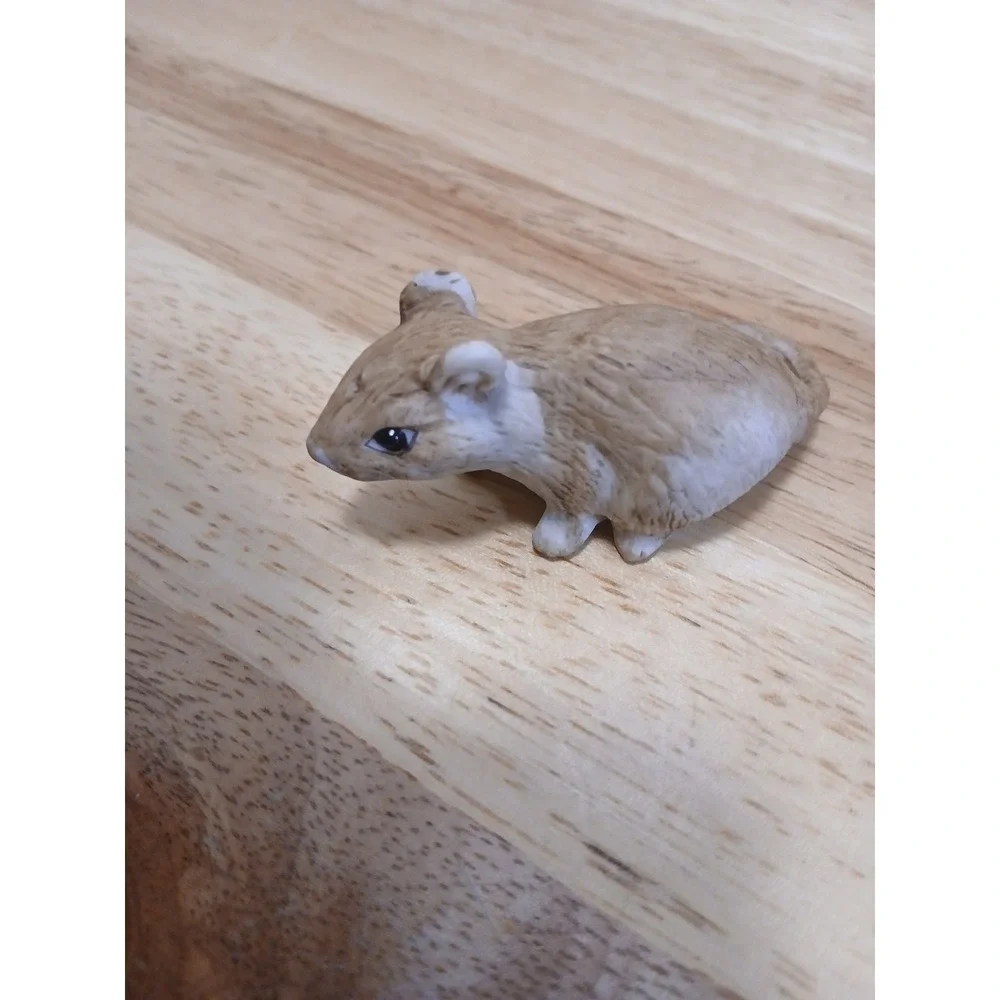 Little Critterz Mouse Kangaroo Rats Set of 2 Ceramic Brown Mice
